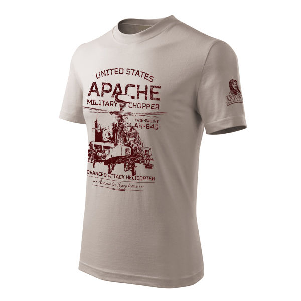 Tričko s bojovým vrtulníkem APACHE AH-64D